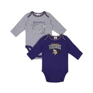 Minnesota Vikings 2-pack Bodysuits 6-12M